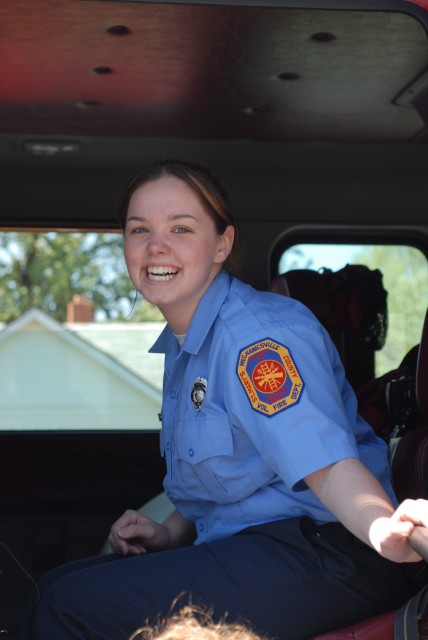 Cadet Mindy Moore smiles for the camera